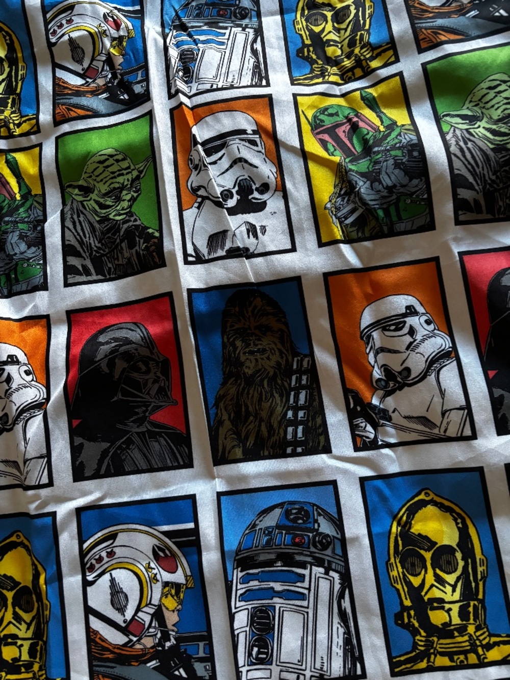 Vintage Star Wars Full Size Flat Bed Sheet – Classic Comic Book Panel Print